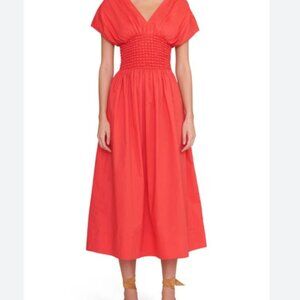 STAUD Vibrant Red Maxi Dress